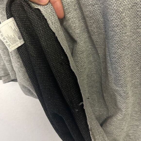 Nike Men Vintage '90s Quarter Zip Ribbed Collar‎ Short Sleeve Polo Shirt Gray XL - Picture 10 of 11